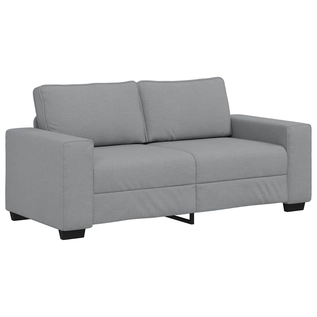 2-Seater Sofa Light Grey 140 cm Fabric