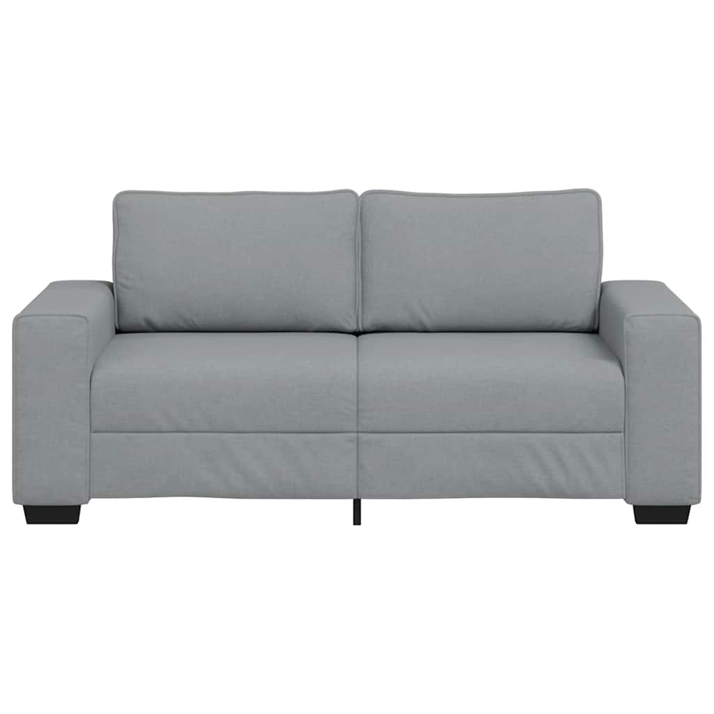 2-Seater Sofa Light Grey 140 cm Fabric