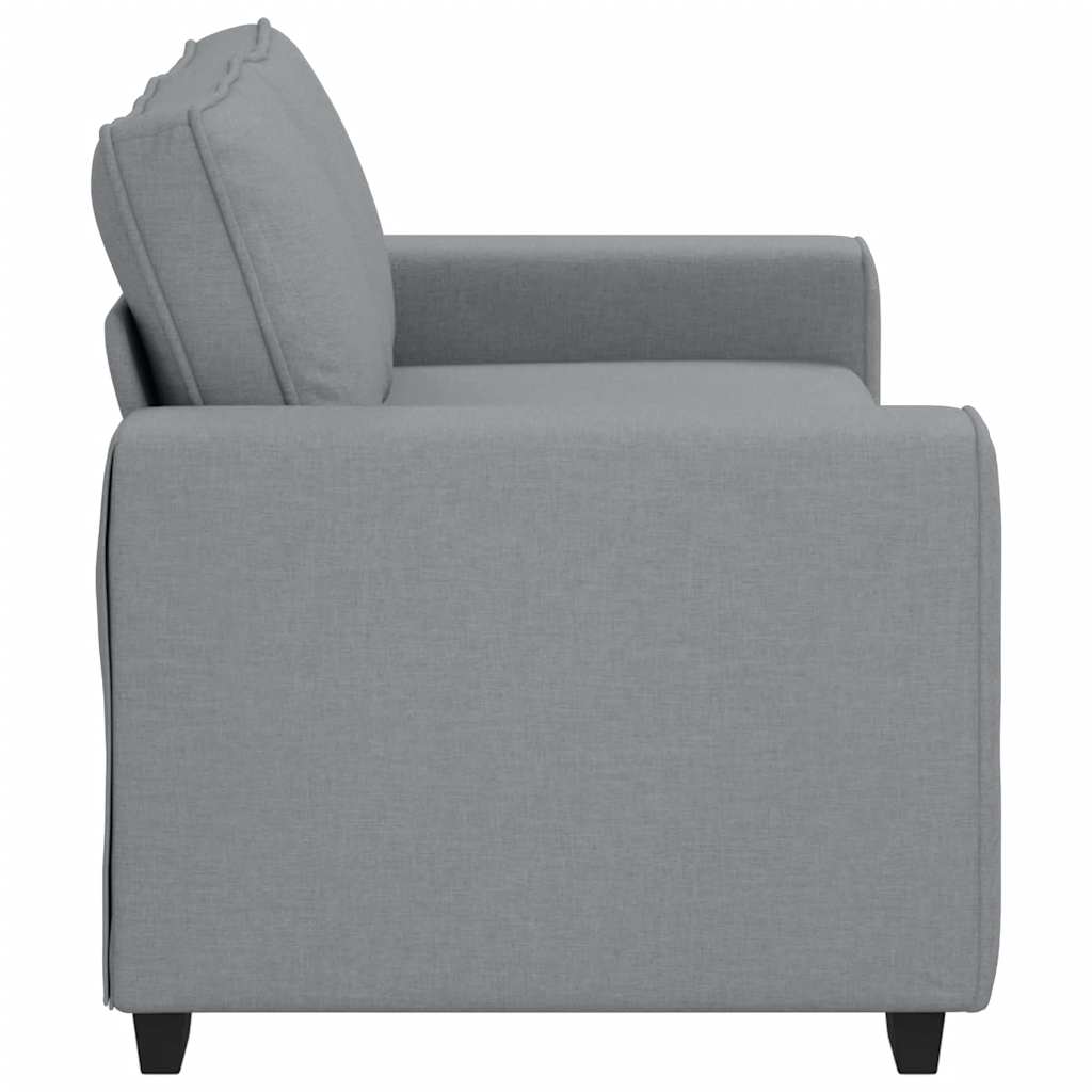 2-Seater Sofa Light Grey 140 cm Fabric