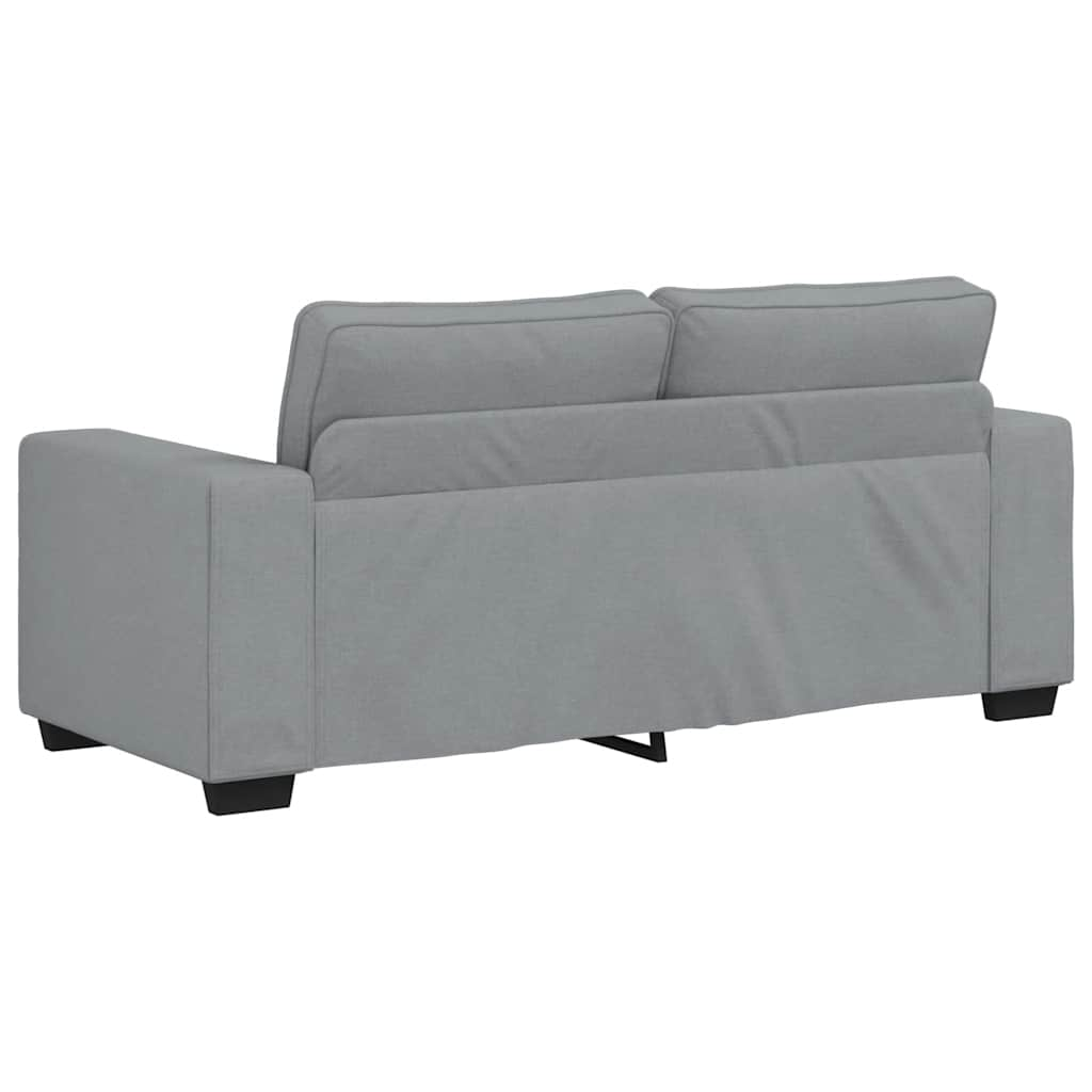 2-Seater Sofa Light Grey 140 cm Fabric