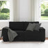 2-Seater Sofa Black 140 cm Fabric