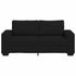 2-Seater Sofa Black 140 cm Fabric