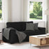 2-Seater Sofa Black 140 cm Fabric