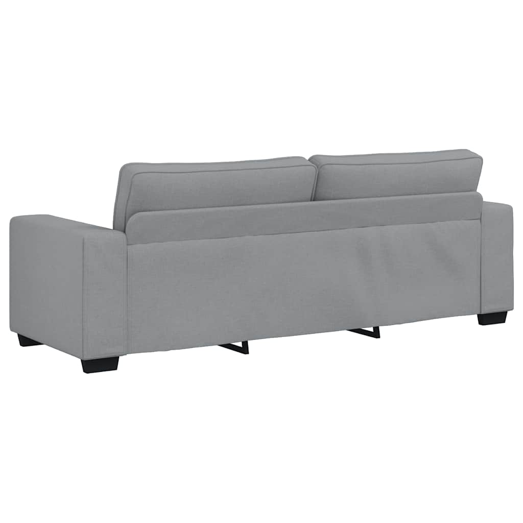 3-Seater Sofa Light Grey 180 cm Fabric