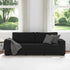 3-Seater Sofa Black 180 cm Fabric