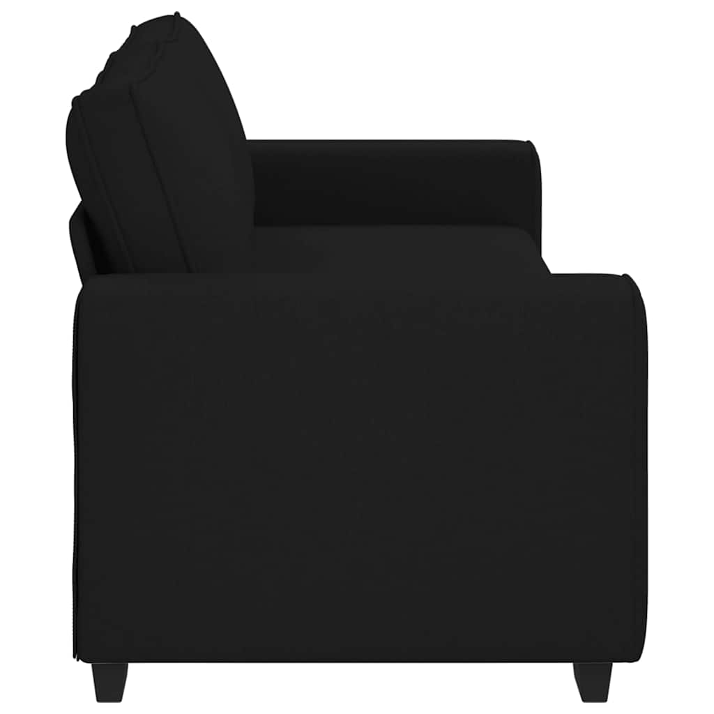 3-Seater Sofa Black 180 cm Fabric