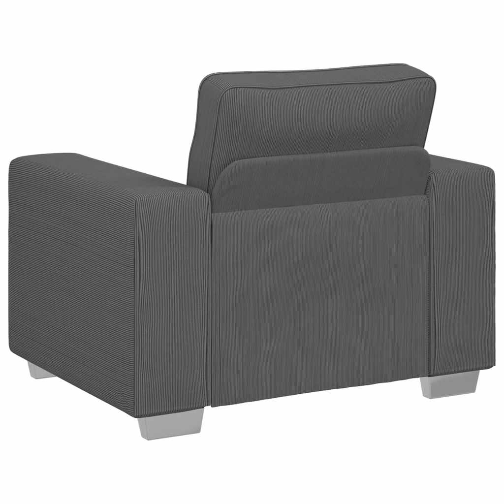 Sofa Chair Dark Grey 59 cm Corduroy Fabric