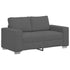 Loveseat Sofa Dark Grey 120 cm Corduroy Fabric