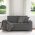 Loveseat Sofa Dark Grey 120 cm Corduroy Fabric