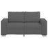 Loveseat Sofa Dark Grey 120 cm Corduroy Fabric