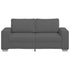 Loveseat Sofa Dark Grey 140 cm Corduroy Fabric