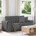 Loveseat Sofa Dark Grey 140 cm Corduroy Fabric