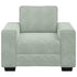 Sofa Chair Light Grey 59 cm Velvet