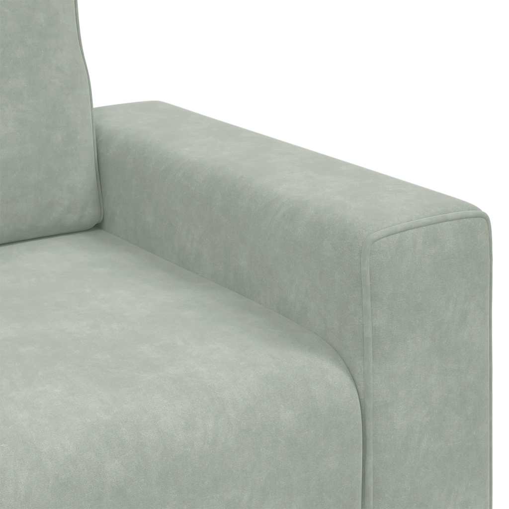 Sofa Chair Light Grey 59 cm Velvet