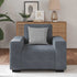 Sofa Chair Dark Grey 59 cm Velvet