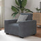 Sofa Chair Dark Grey 59 cm Velvet