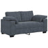 Loveseat Sofa Dark Grey 120 cm Velvet