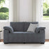 Loveseat Sofa Dark Grey 120 cm Velvet