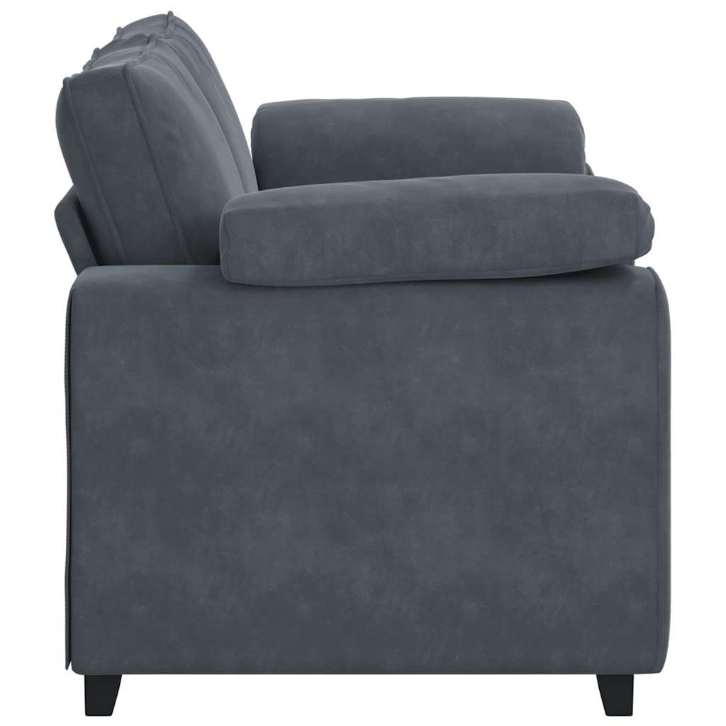 Loveseat Sofa Dark Grey 120 cm Velvet