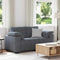 Loveseat Sofa Dark Grey 120 cm Velvet