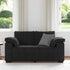 Loveseat Sofa Black 120 cm Velvet