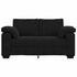 Loveseat Sofa Black 120 cm Velvet