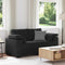 Loveseat Sofa Black 120 cm Velvet