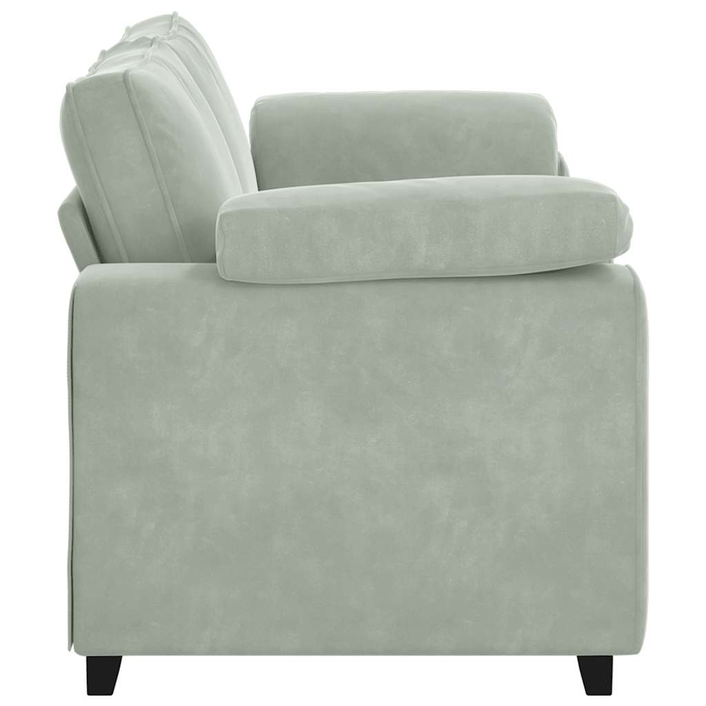 Loveseat Sofa Light Grey 140 cm Velvet