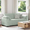 Loveseat Sofa Light Grey 140 cm Velvet