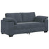 Loveseat Sofa Dark Grey 140 cm Velvet