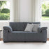 Loveseat Sofa Dark Grey 140 cm Velvet