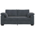 Loveseat Sofa Dark Grey 140 cm Velvet