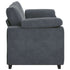 Loveseat Sofa Dark Grey 140 cm Velvet