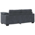 Loveseat Sofa Dark Grey 140 cm Velvet