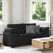 Loveseat Sofa Black 140 cm Velvet