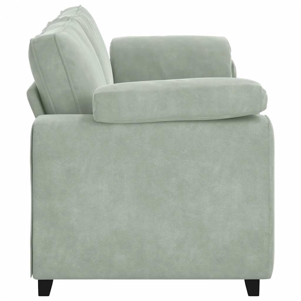 3-Seater Sofa Light Grey 178 cm Velvet