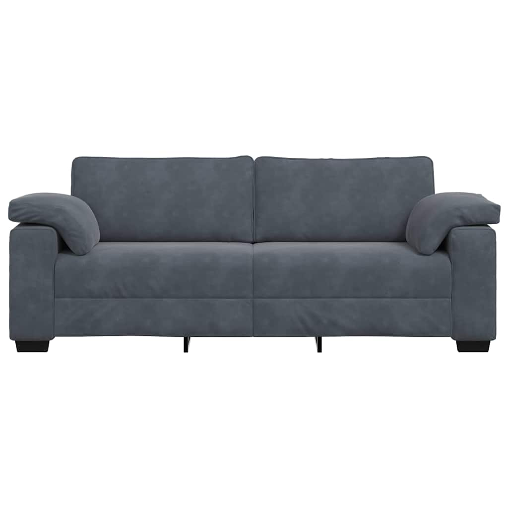 3-Seater Sofa Dark Grey 178 cm Velvet