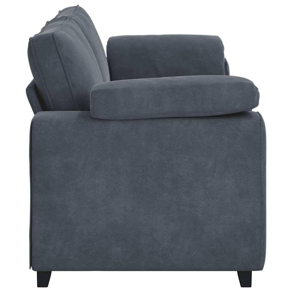 3-Seater Sofa Dark Grey 178 cm Velvet