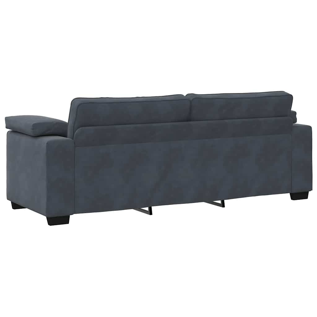 3-Seater Sofa Dark Grey 178 cm Velvet