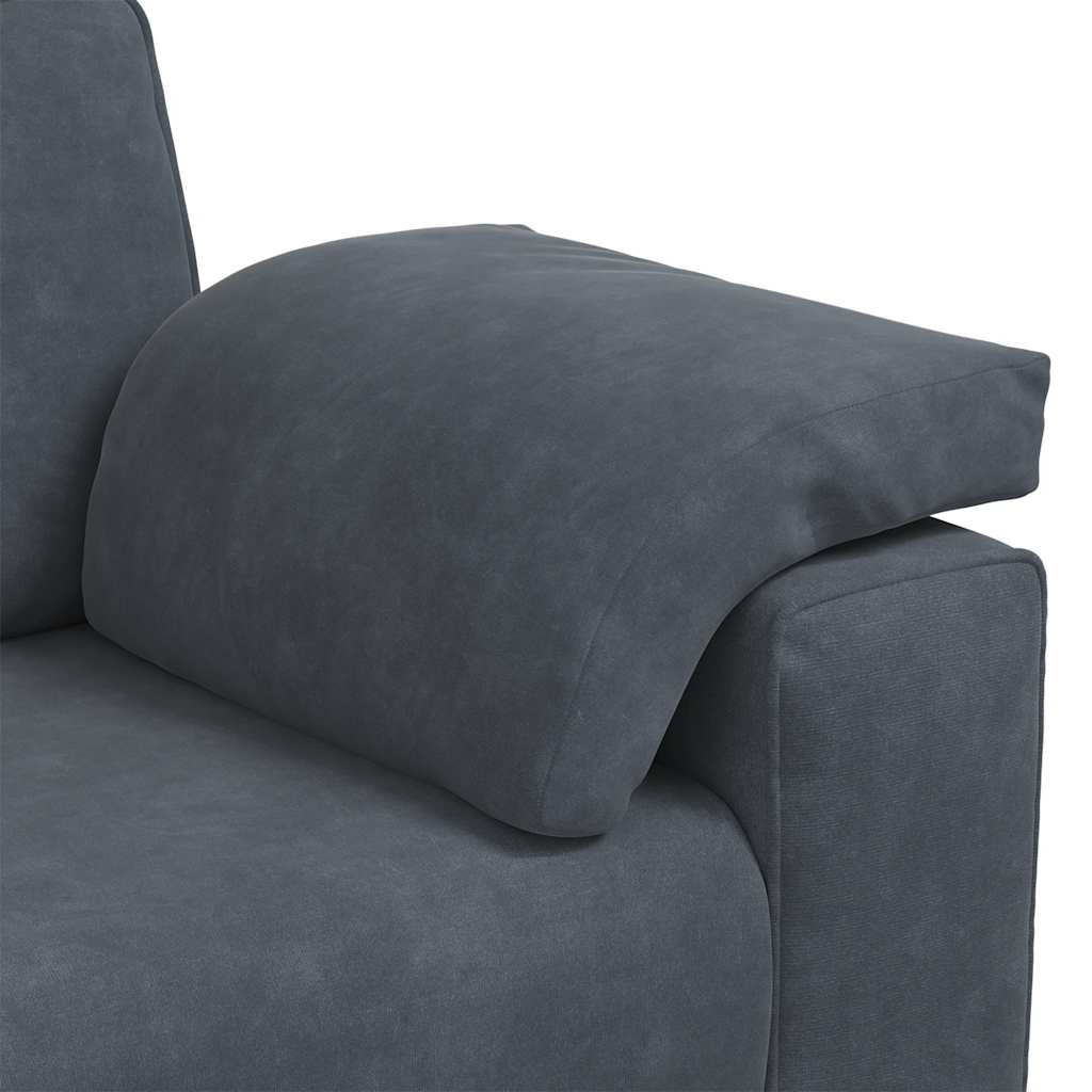 3-Seater Sofa Dark Grey 178 cm Velvet