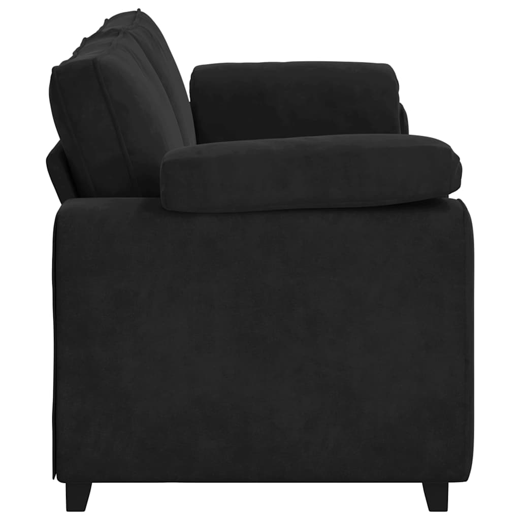 3-Seater Sofa Black 178 cm Velvet