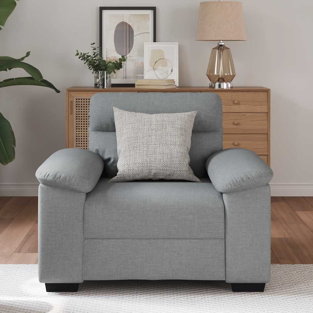 Sofa Chair Light Grey 60 cm Fabric