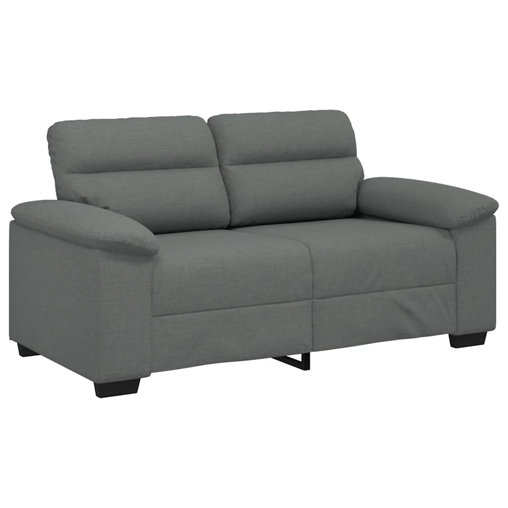 2-Seater Sofa Dark Grey 120 cm Fabric