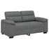 2-Seater Sofa Dark Grey 120 cm Fabric