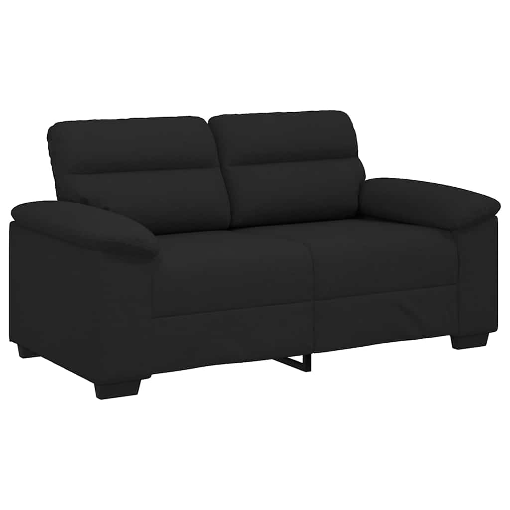 2-Seater Sofa Black 120 cm Fabric