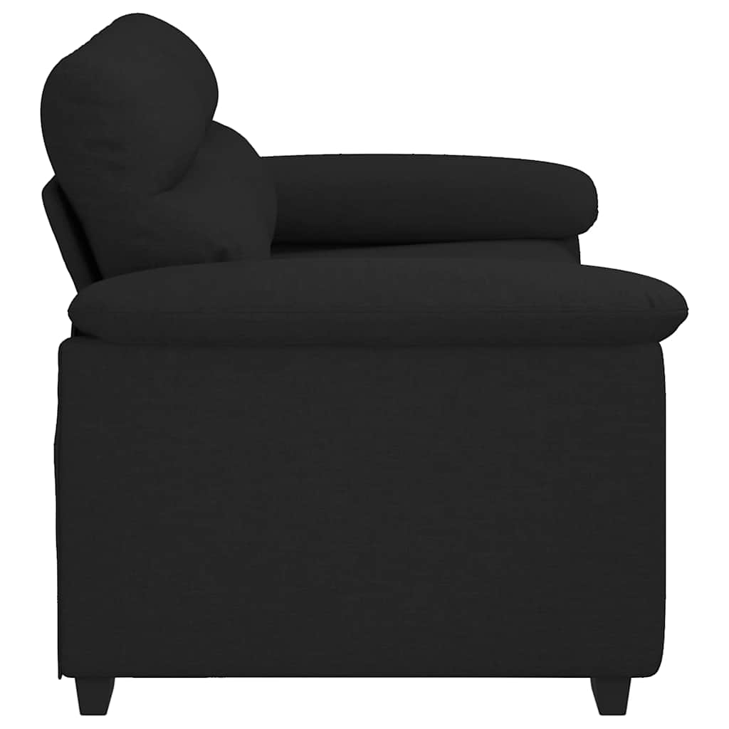 2-Seater Sofa Black 120 cm Fabric