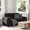 2-Seater Sofa Black 120 cm Fabric