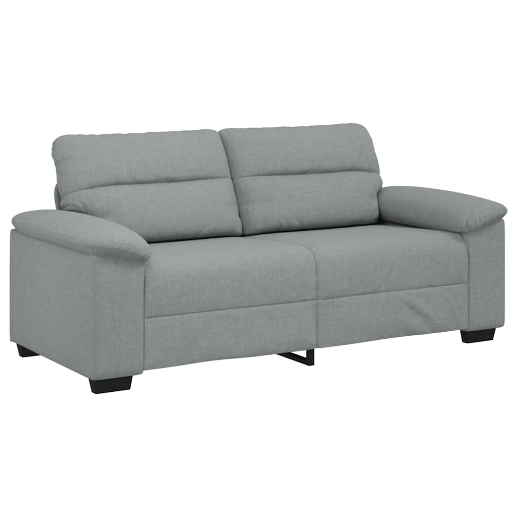 2-Seater Sofa Light Grey 140 cm Fabric