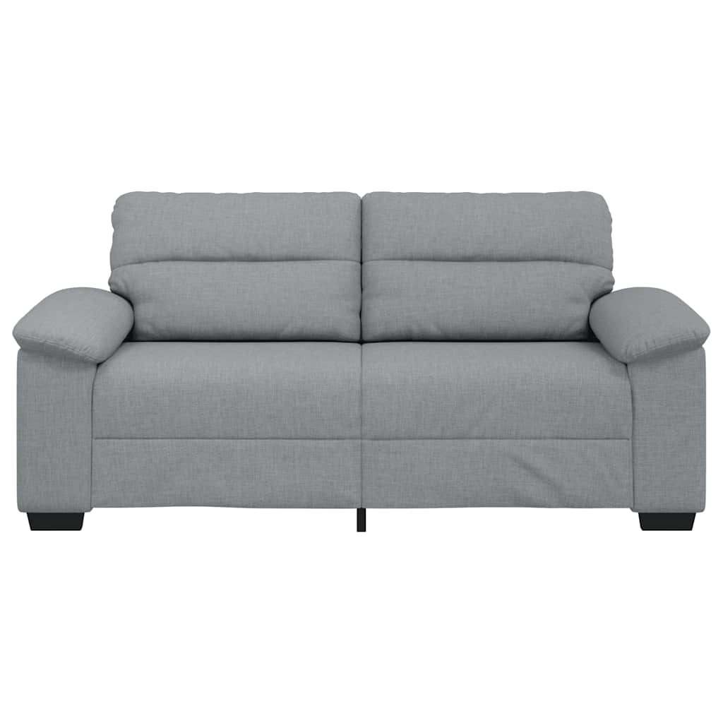 2-Seater Sofa Light Grey 140 cm Fabric