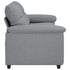 2-Seater Sofa Light Grey 140 cm Fabric